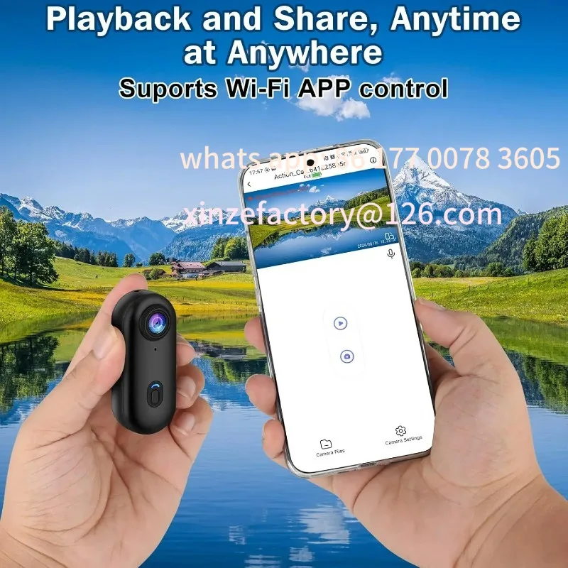 كاميرا Bodycam قابلة للتخصيص بدقة 4K، خوذة متكاملة، مقود الدراجة النارية، كاميرا رياضية على الطرق، جسم بطارية صغير عالي الدقة، رياضي