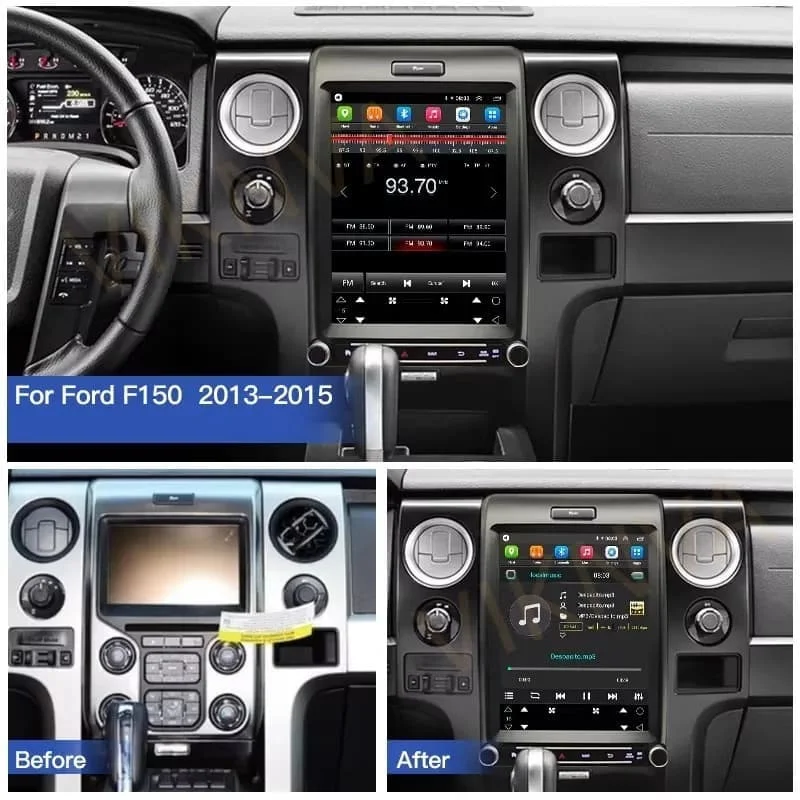12.3inch Wireless Carplay For Ford F150 2008-2014 Android Auto Car Radio Central LCD Head Unit Multimidia Video Player