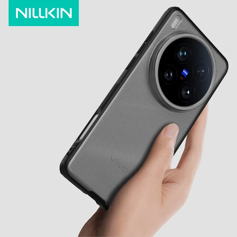 

Чехол Nillkin для Vivo X200 Ultra 5G Super Frosted Shield Pro, прозрачный черный ТПУ, жесткая задняя крышка из ПК, защита