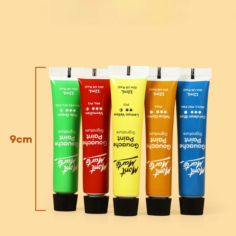 Набор для рисования гуашью 12/цветов, 12 мл