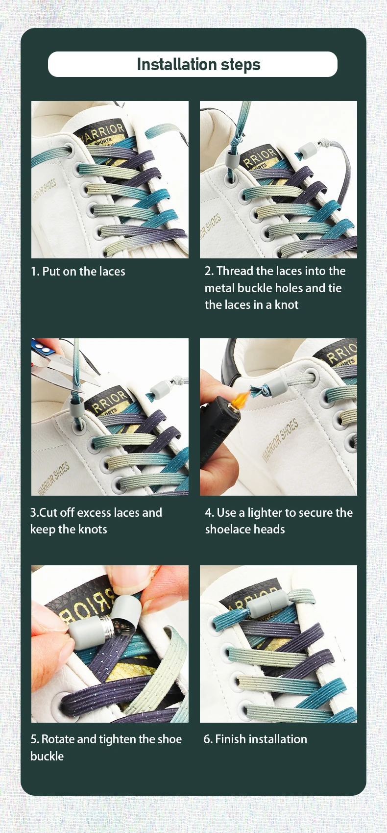 1 Paar bunte Schnürsenkel ohne Binden, für Kinder und Erwachsene, 0,7 cm breite, flache Schnürsenkel für Schuhe, elastische Schnürsenkel, Sneaker-Schnürsenkel, Schnürsenkel ohne Binden. – Detail 6