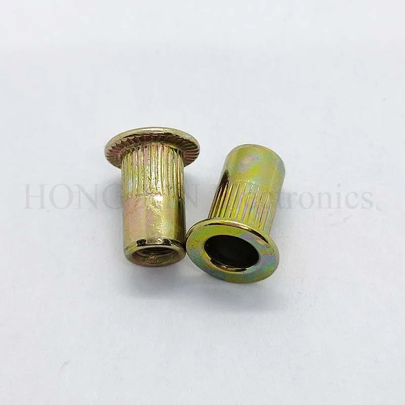 M3*9 Carbon Steel with Zinc Plate Flat Head Threaded Rivet Insert Insert Cap Rivnut Rivet Nut