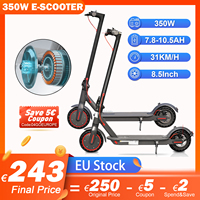 350W Electric Scooter Smart Electric Skateboard with 31KM/H Super Speed 7.8-10.5AH Battery 8.5Inch Tire for Adult