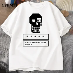 Undertale Game Skull T-shirt Men Streetwear Short Sleeve Tee Shirt Clothing Male Round Neck Oversize Tshirt Summer Funny T Shirt