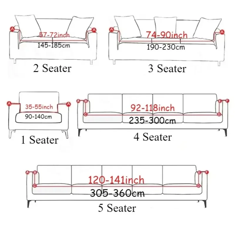 Premium Jacquard Sofa Cover Washable Stretch Elastic Non-Slip Pet Resistant Protector for 1-5 Seater Couch Armchair Furniture
