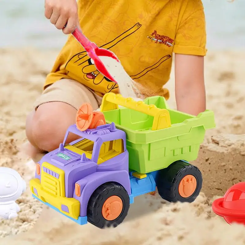 Sandbox Trucks Vehicles Sand Toy Truck Alien astronave Kit di stampi per sabbia a forma di pala per castelli di sabbia e avventure all'aria aperta