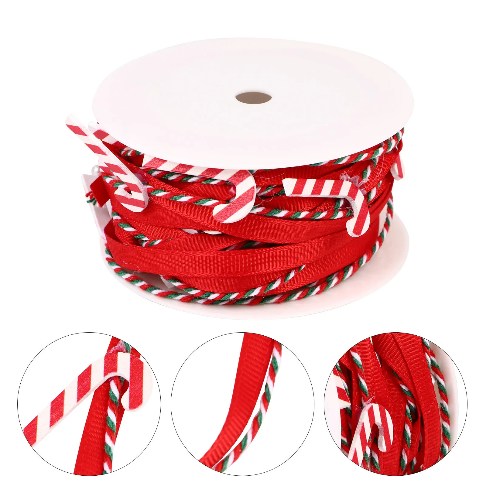 

5 Meters Christmas Theme Ribbon Craft Diy Burlap Roll Gift Wrapping Party Decoration Festive Packaging Supply Handicraft Tool