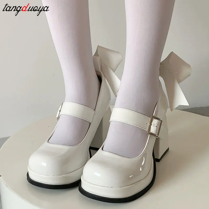 Y2k Chunky Platform High Heels Pumps Women 2024 summer Punk Thick Heel Mary Jane Shoes Lolita Shoes Woman Kawaii Cosplay Shoes