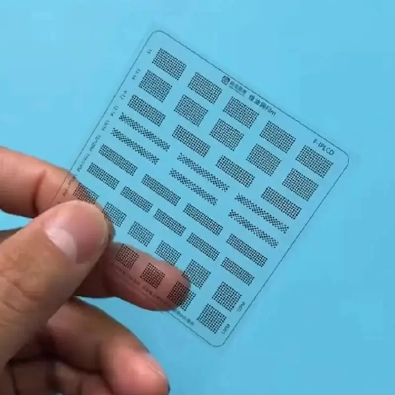 AMAOE F-IPLCD Screen Green Oil Film Stencil Mesh dla iPhone Green Oil BGA Ball Planting Template Screen IC Repair Tool — zdjęcie 2
