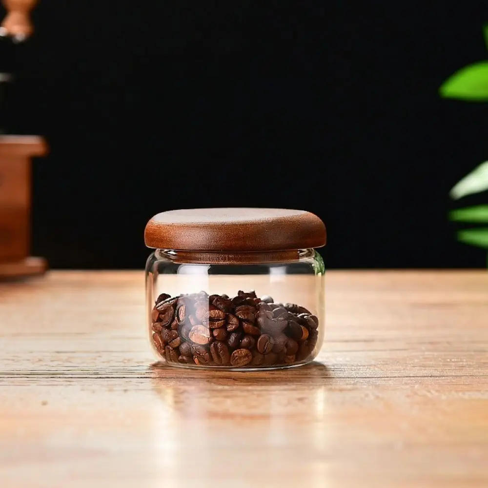 Glass Glass Food Storage Jar With Acacia Wood Lid Clear Airtight Container For Coffee Beans Tea Sugar Spice Kitchen Organizer - Aliexpress Deal