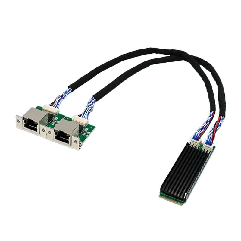 

Superb ST7465 I226-T2 M. 2 B+ M Industrial Grade 2.5G Gigabit Ethernet Card I225V PCIE Dual Electrical Port Network Card