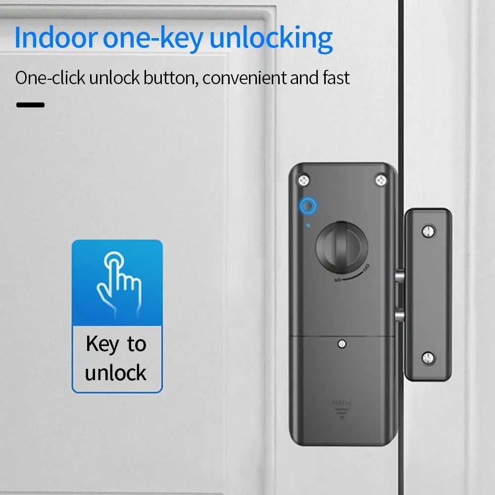 Serrure de porte électronique à carte IC intelligente, application de porte en bois, Bluetooth, pas de perceuse, installation dissimulée sans trou