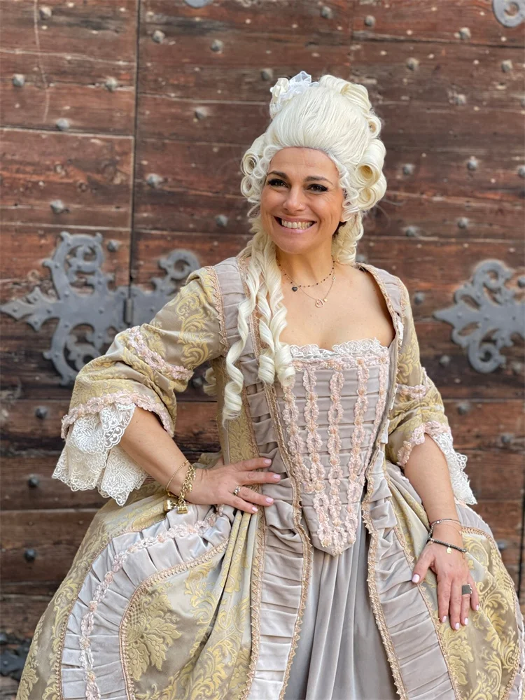 

18th Century Rococo Baroque Costume French Court Queen Marie Antoinette Reenactment Venice Ball Gown