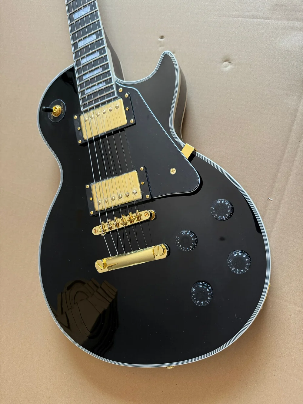 

New Arrival 6 String LP Custom Electric Guitar 1960 Model Black Beauty Fast Delivery