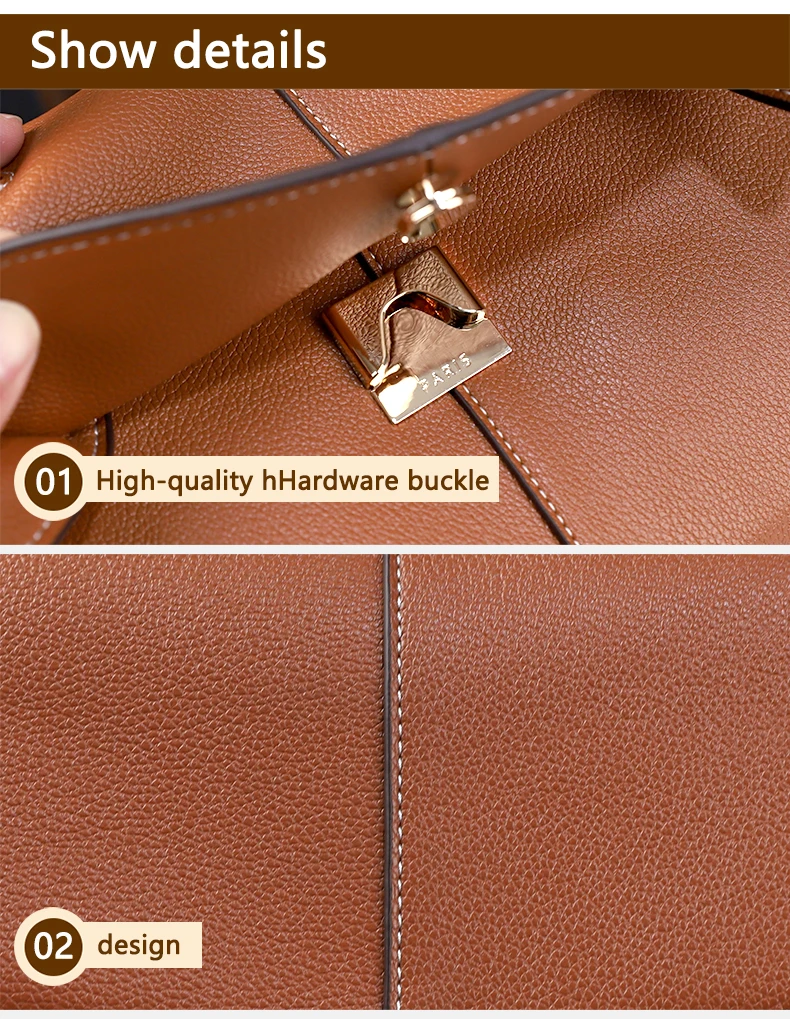 2026 Neue Retro Einfache Handtasche Vielseitig und Elegant Einfarbige Schulter-Umhängetasche Handtasche für Pendler – Detail 17