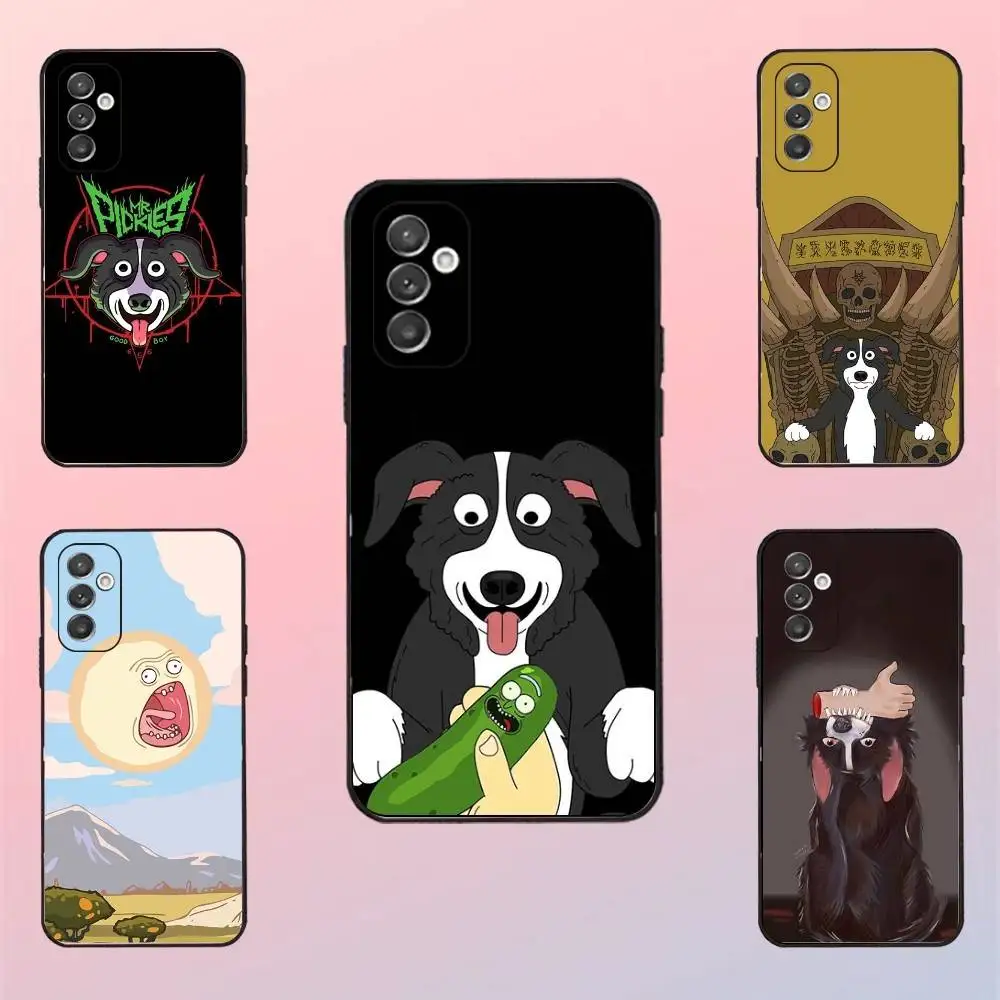 حافظة هاتف كارتون Mr P-Pickles لهاتف سامسونج S 25,24,23,22,30,21,10,9,Ultra,Plus,Lite,FE,4,5G حافظة ناعمة سوداء