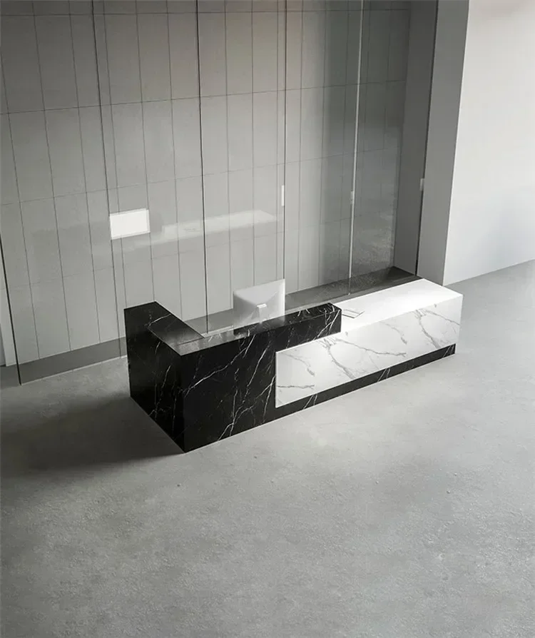 Customized Design Reception Front Desk Marble Front Desk Design