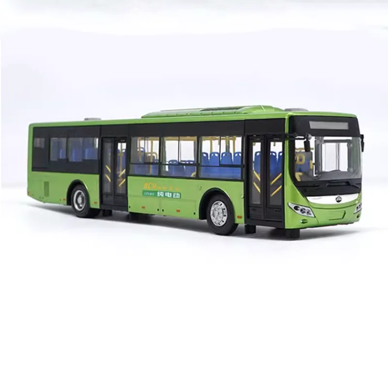 Diecast 1:42 Scale Yutong Bus Model E12 Model Shanghai Bus Pure Electric Bus Alloy Finished Simulation Collection Gift Toys