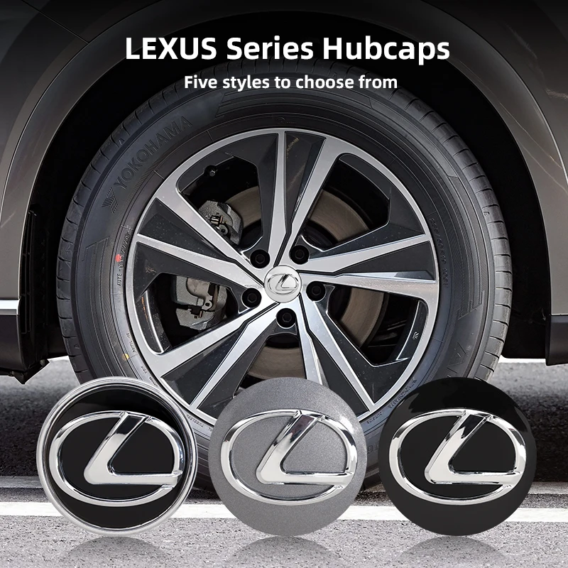Tampas do cubo do emblema do centro da roda do carro, 4 unidades, 62mm para Lexus F SPORT ES RX NX LS UX CT GS RC HS SC TX LB LM LX GX LC RZ IS Tampa da roda A