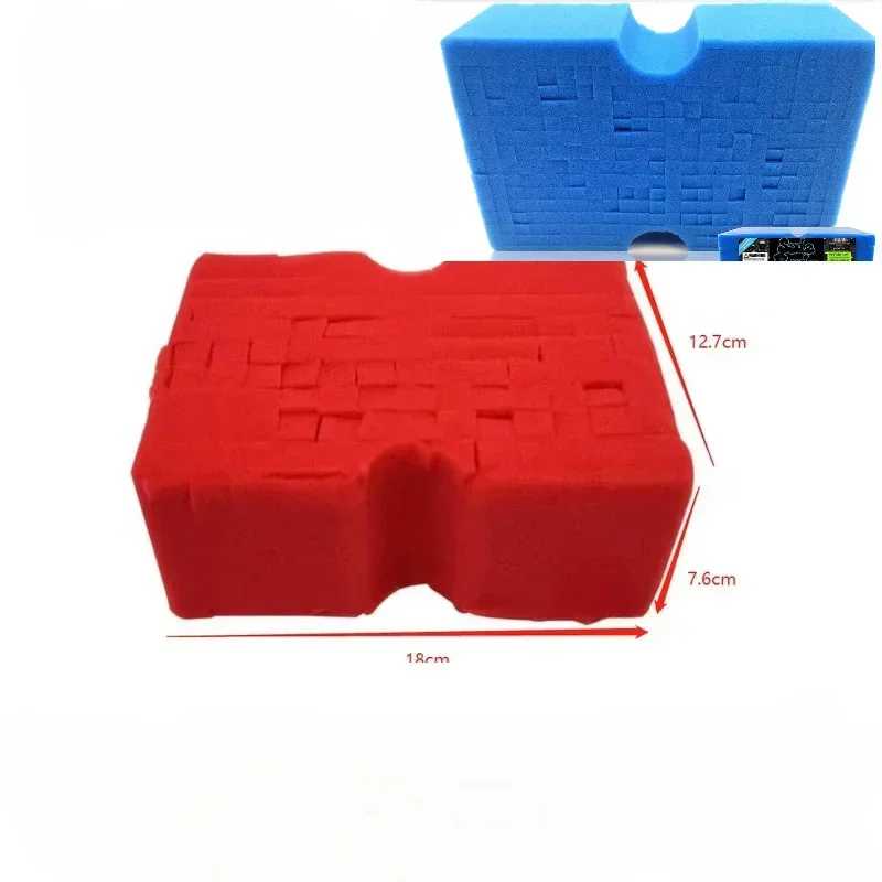 Large Cross Cut Durable Soft Foam Grid Sponge Tire Wash Detailing Applicator Sponge Pads Tire Wash Wipe Tool Car Cleaning Brush