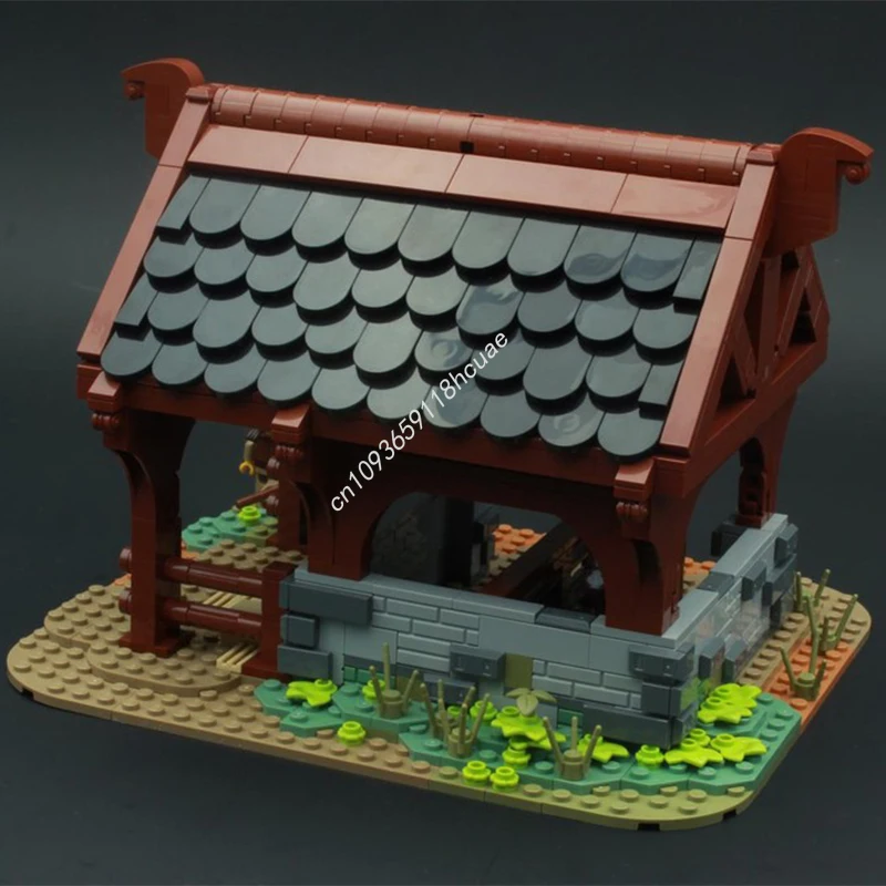 

934 шт. MOC, средневековая лошадь, стабильный замок, образовательные строительные блоки, рождественский подарок, уникальная идея «сделай сам» для взрослых, любителей