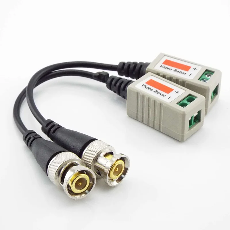 Витой BNC CCTV Balun пассивные трансиверы UTP Balun BNC кабель Cat5 UTP видеосигнал камеры разъем w28