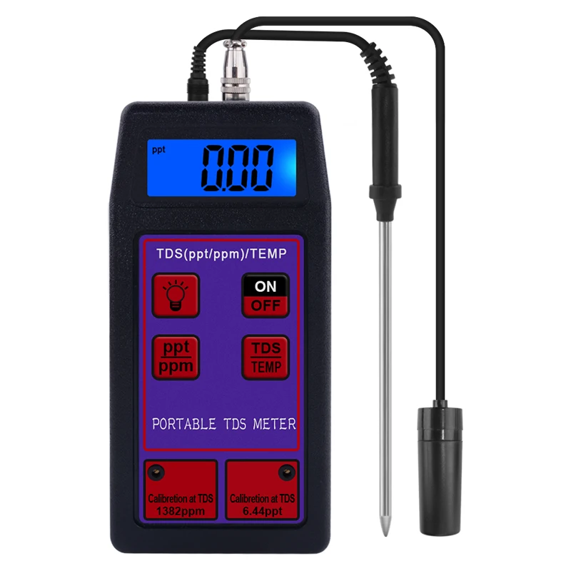 Portable TDS /TEMP Meter ppt ppm High accuracy 2 In 1 TDS Tester LED display for Drinking water, Laboratory, Aquarium