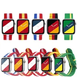 Nylon strap for apple iwatch11/10/9/8/7 42/44/45mm wrist band nylon Ultra2 8 49mm Brazilian German flags 10series 42mm 46mm