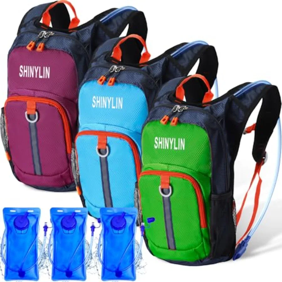 3 Pcs Hydration Backpack with 1.5 L Water Bladder Hydration Water Backpack Lightweight Insulated Pack for Boy Girl Biking Climb