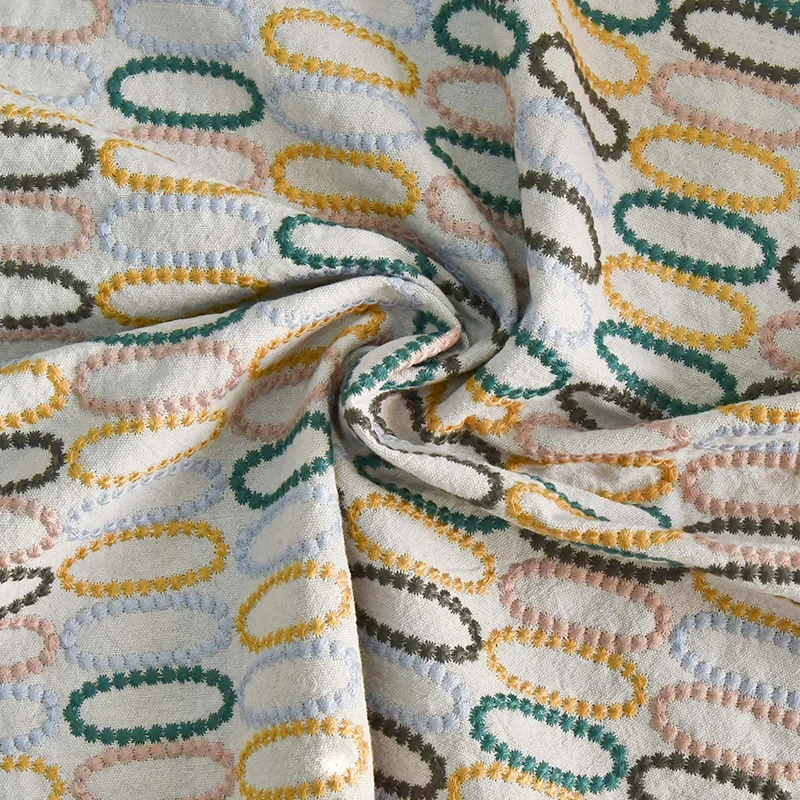 

Japanese Ins Embroidery Cotton Linen Cloth Three-dimensional Embroidery Clothing Handmade Fabric DIY