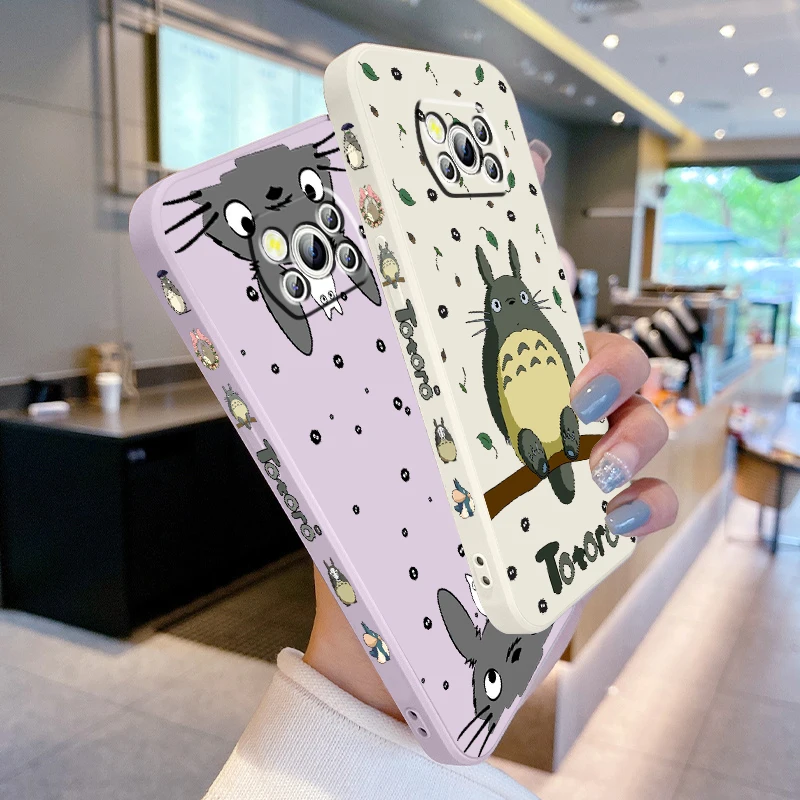 S-Studios G-Ghiblis Art Movie Cute For Xiaomi Mi Poco X3 X4 X5 X6 M4 M5 M6 F4 F5 F3 GT Pro 5G Liquid Left Rope Phone Case Cover