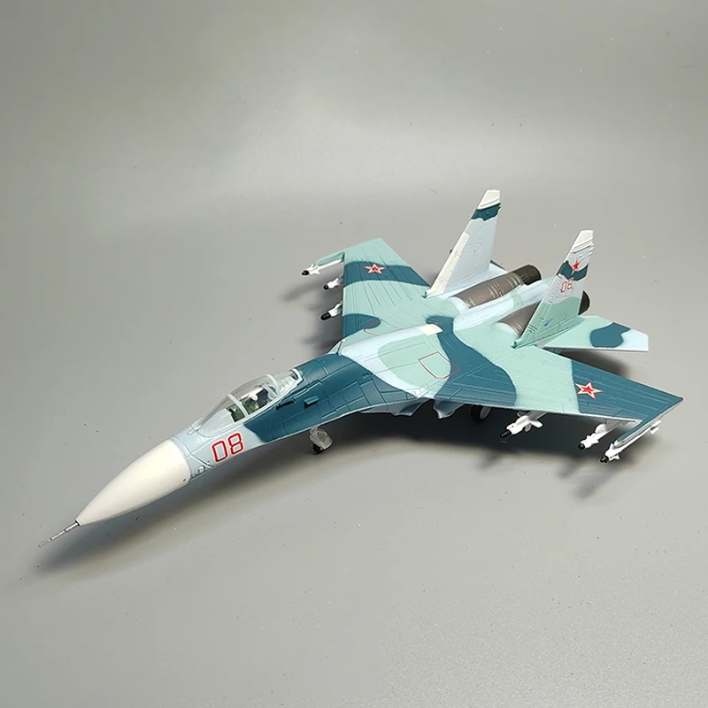 

1:100 Scale Russian SU-27SK Fighter Jet Military Aircraft Model Diecast Alloy Classic Toy Souvenir Ornaments Gift Static Display