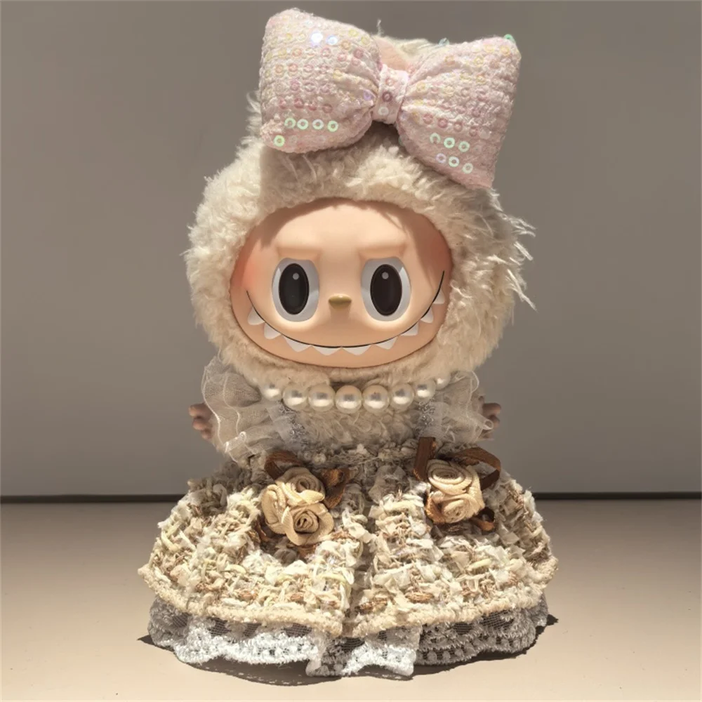 Nuovo Per Vestiti Per Bambole Labubu V1 V2 V3 Generazione Labubu Abito Da Principessa In Pizzo Con Collana Vestiti Labubu Con Accessori Nessuna Bambola