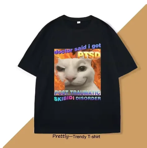 2026Funny Cat Skiddy Syndrome T-shirt for Cat T-shirt Ugly and Stupid T-shirt A Gift for Cat Lovers Streetwear
