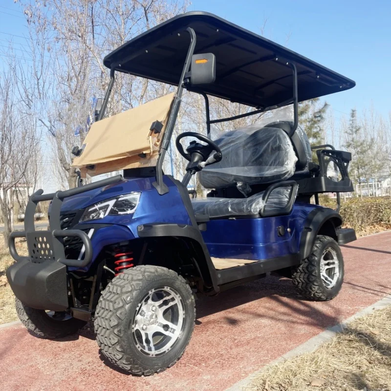 2 Passenger Electric Golf Cart Lithium Off-Road Club Outdoor Hunting Car Sand Bucket X2 Golf Bag Rack And Basket Sand Box