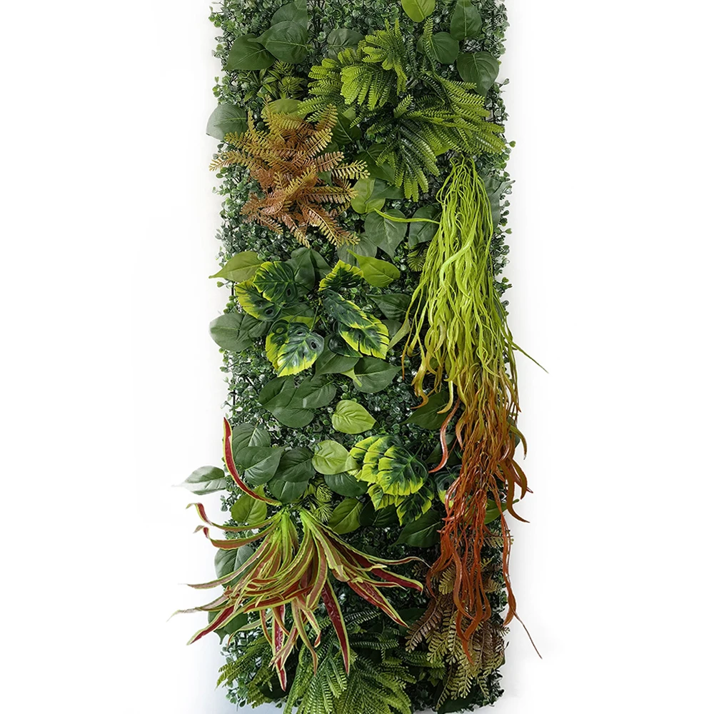 NEUE 3D 40CM * 120CM Künstliche Grüne Pflanzenwand-Platte Plastik-Rasenteppich Garten Heim Hintergrund Wanddekoration – Detail 10