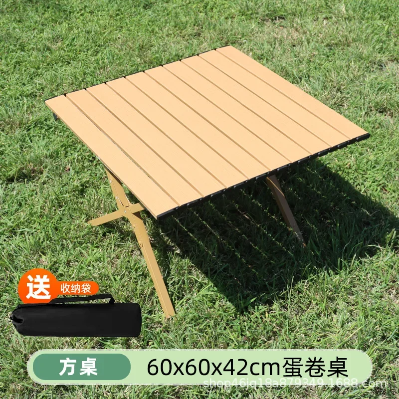 Folding Table Camping Stall Chicken Rolls Table Portable Car Picnic Fishing Metal Outdoor Sketching Party Furniture