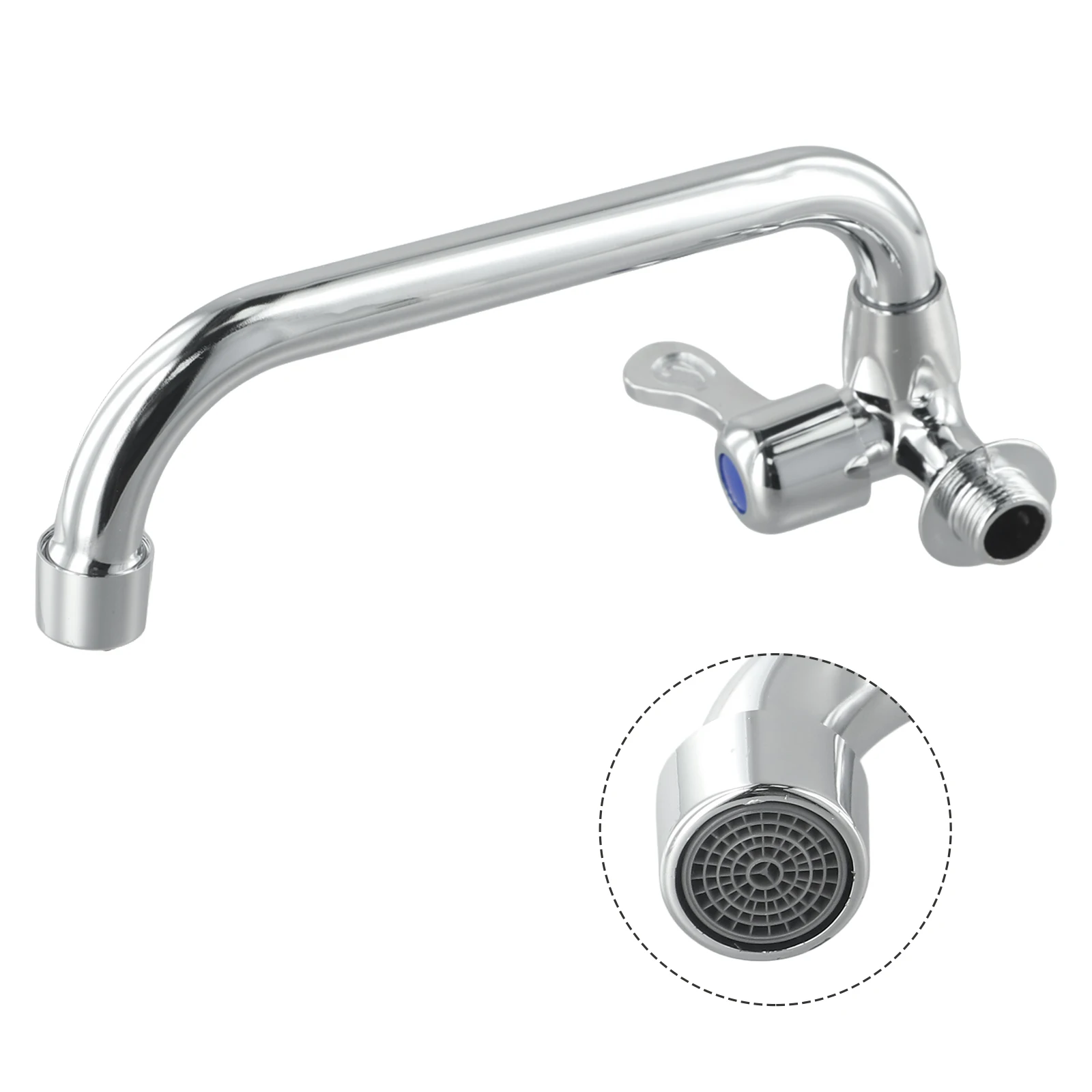 Brass Kitchen Faucet Water Purifier Single Lever Hole Tap Sink Rotating Single Cold Water Tap Wall-Mounted Bathroom Basin Faucet