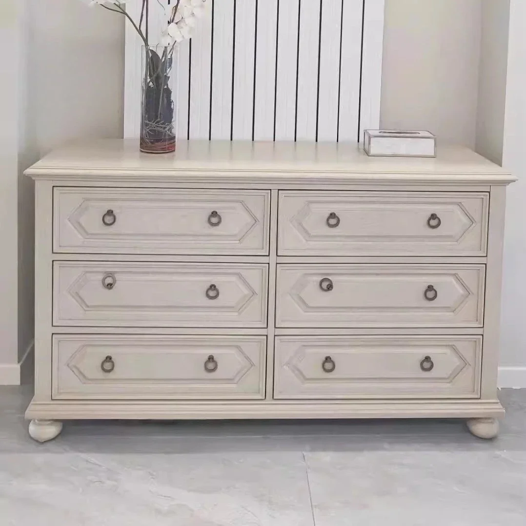 Meuble TV moderne et Simple pour chambre à coucher nord-américaine, meuble à Six seaux en chêne, vente directe d'usine