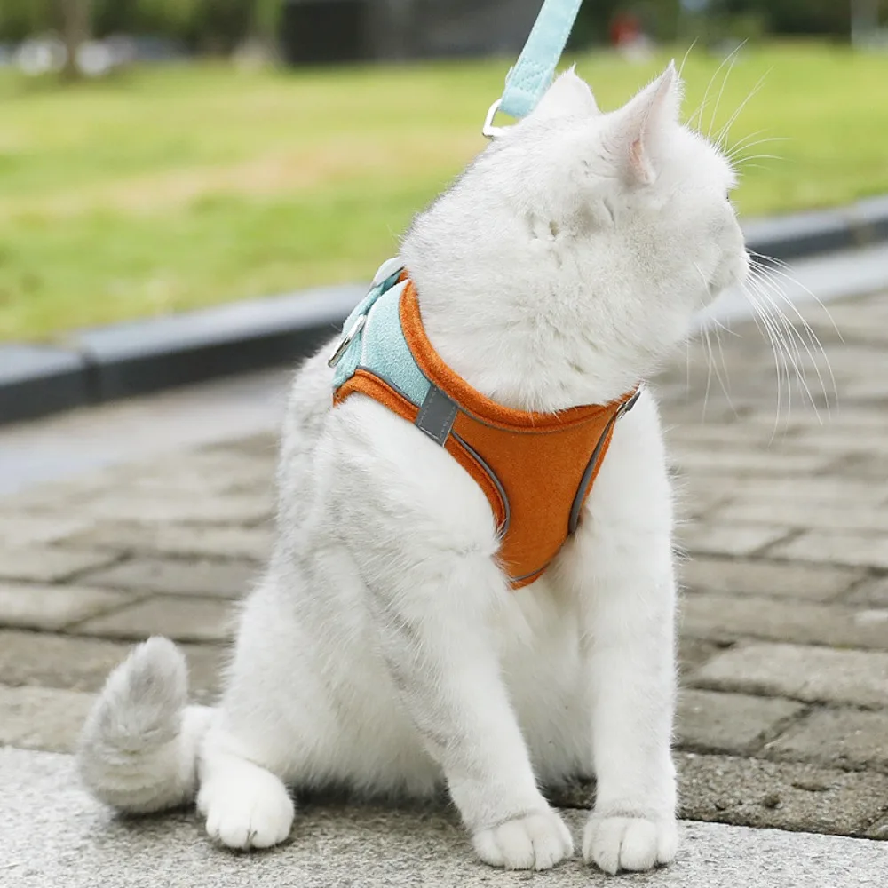 

Cat Supplies Reflective Pet Chest Strap Anti Escape Breathable Dog Leash Set No Pull Adjustable Dog Traction Rope Kitten