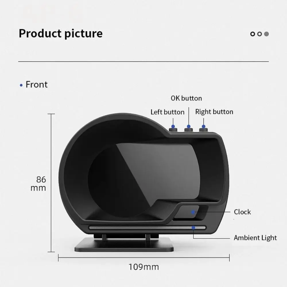 Turbo Gauge รถ Head Up Display HUD เครื่องวัดระยะทางดิจิตอล Multi-function TFT Meter RPM Security Alarm OBD2 + GPS สมาร์ทวัดรถบรรทุก