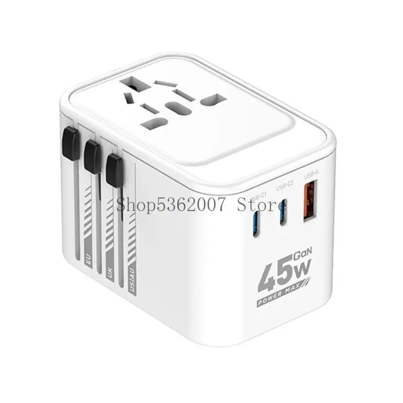 

International Plugs Adapter 45W 65W for Europe UK US Australia with USB Charging 40JB