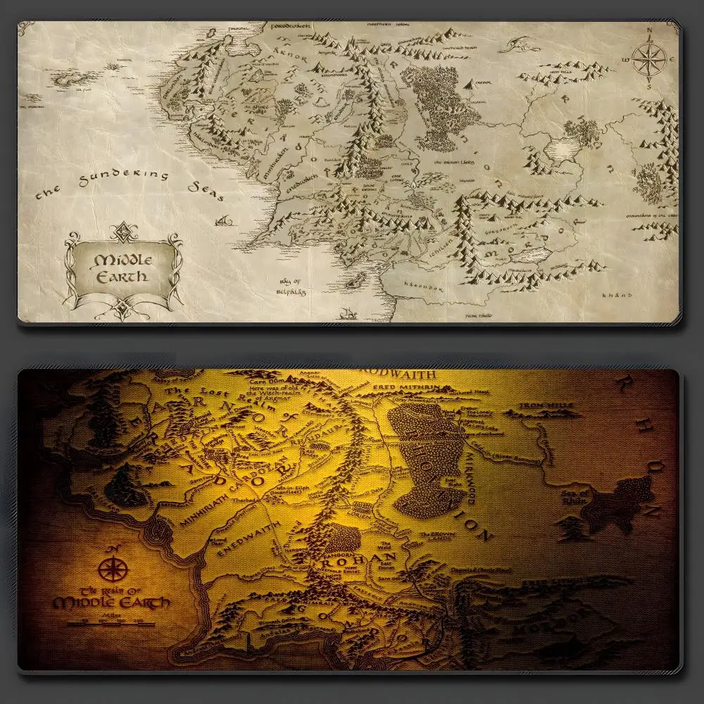 

L-Lord Of The R-Rings Mouse Pad Large Anti-Slip Rubber Gaming MousePad Durable Desk Pad Thick Seam Edge Suitable For Office And