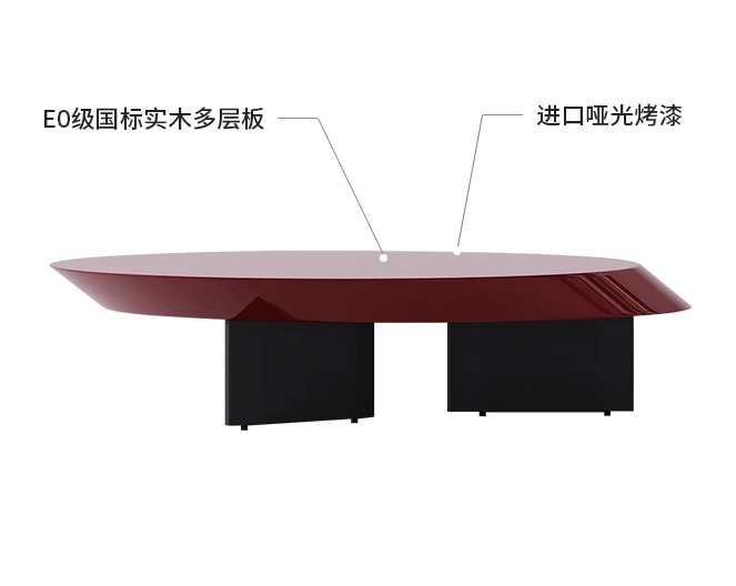 Living Room Personality Creative Coffee Table Affordable Luxury Style Simple Modern Designer Oval Coffee Table