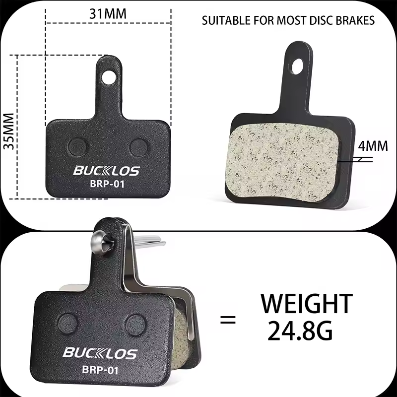 BUCKLOS Bike Brake Pad Resin Disc Pads For SHIMANO B01S Wear-resistant MTB Bicycle Hydraulic Brake Pad for B03S B05S Brake Parts - Image 3