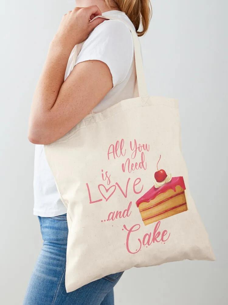 All you need is Love... and Cake Tote Bag Candy bags hand bag ladies Canvas stote bag Canvas Tote