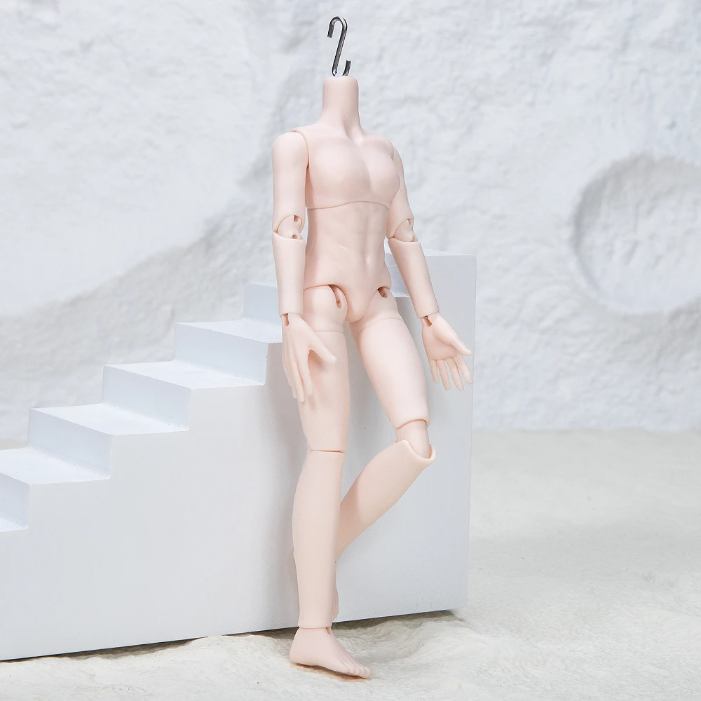 14cm Bjd S Hook Neck Card Body Doll Threading Rope 1/12 Bjd Muscle Man Doll Suti For Asi, Ob11, P10, Ymy, 1/12 Bjd Doll Head