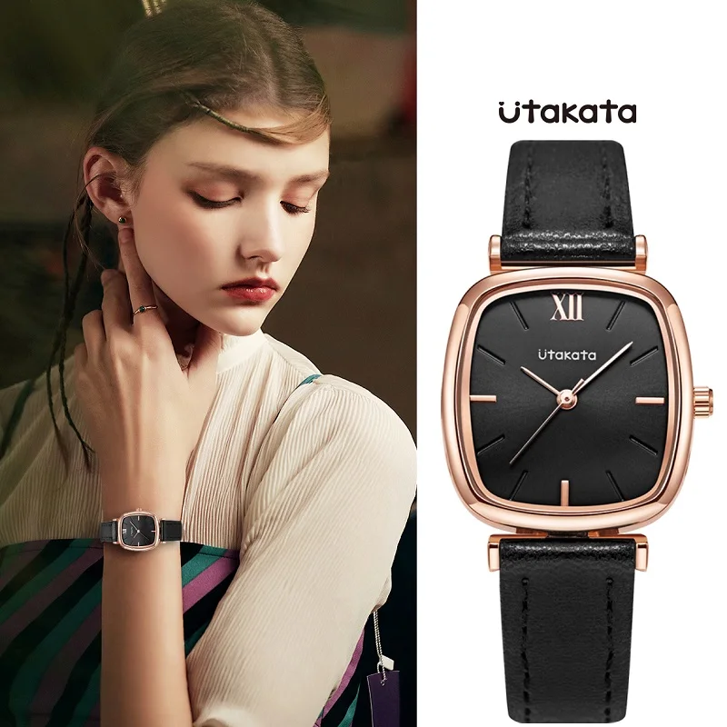 Utakata Hot Selling Woman Leather Quartz Wrist Watches New Arrival Elegant Watches For Women Gifts Fashion Casual Girls Watch