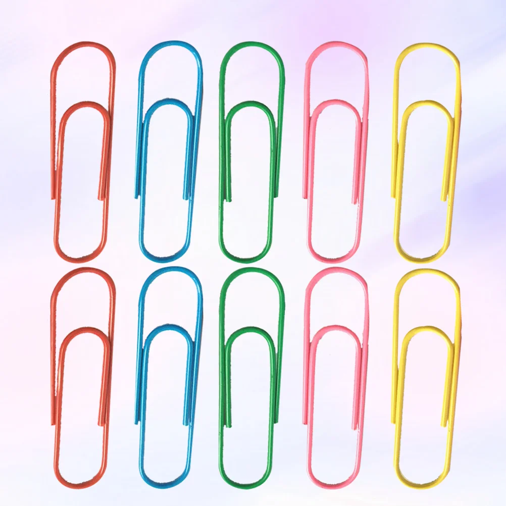 50 Pcs Photo Clip Paper Clips School Stationery Office Supply Overmolding Colorful