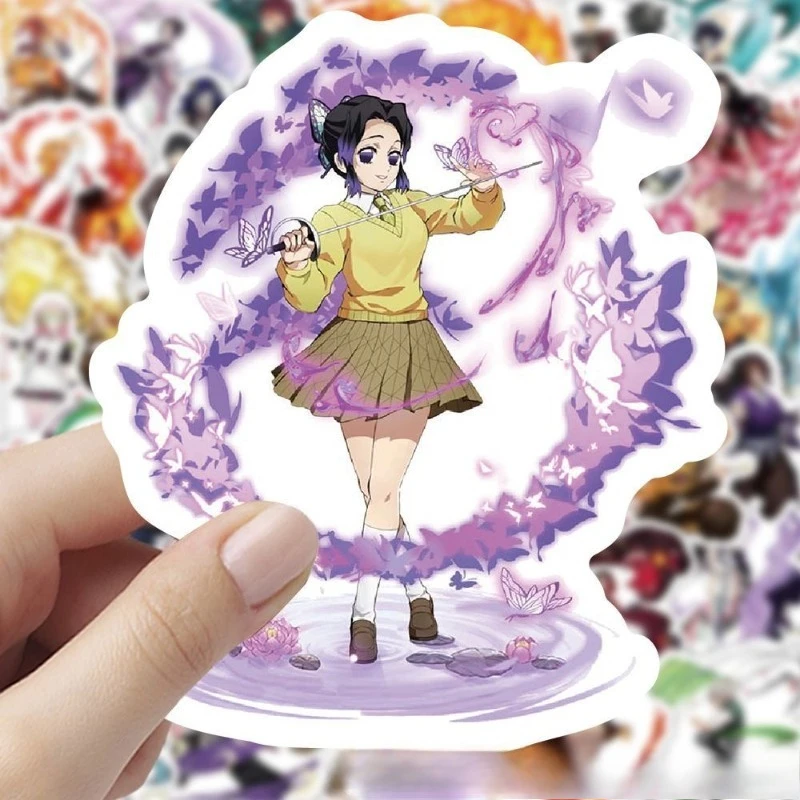 Dämonentöter Übertreibung Shinobu Rengoku Kyoujurou Tanjiro Kamado Aufkleber kreative hochwertige Notizbuch-Desktop wasserfeste Aufkleber – Detail 6